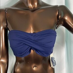 Tommy Bahama Twist Front Bandeau Bikini Top - Large - New